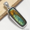 Pendentif Labradorite Spectrolite rectangulaire allongé Pendentifs pierres naturelles CWA30.1