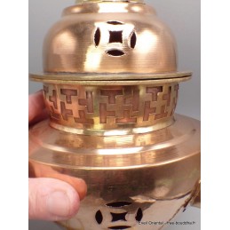 Gros encensoir tibétain de temple 30 cm Objets rituels bouddhistes ref 86