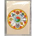 Carte postale 8 signes auspicieux + enveloppe - Cartes postales bouddhistes