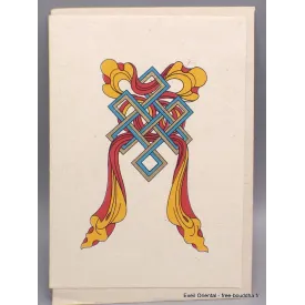 Carte postale bouddhiste Noeud infini + enveloppe - Cartes postales bouddhistes