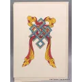 Carte postale bouddhiste Noeud infini + enveloppe - Cartes postales bouddhistes