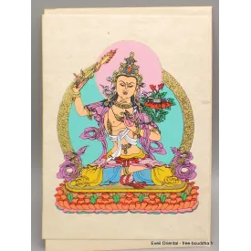 Carte postale bouddhiste Manjushri + enveloppe - Cartes postales bouddhistes