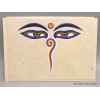 Carte postale bouddhiste Yeux du Bouddha + enveloppe Cartes postales bouddhistes CPV5