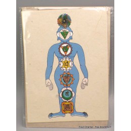Carte postale bouddhiste 7 chakras + enveloppe Cartes postales bouddhistes CPV7