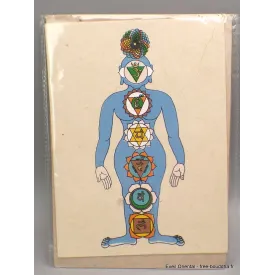 Carte postale bouddhiste 7 chakras + enveloppe - Cartes postales bouddhistes