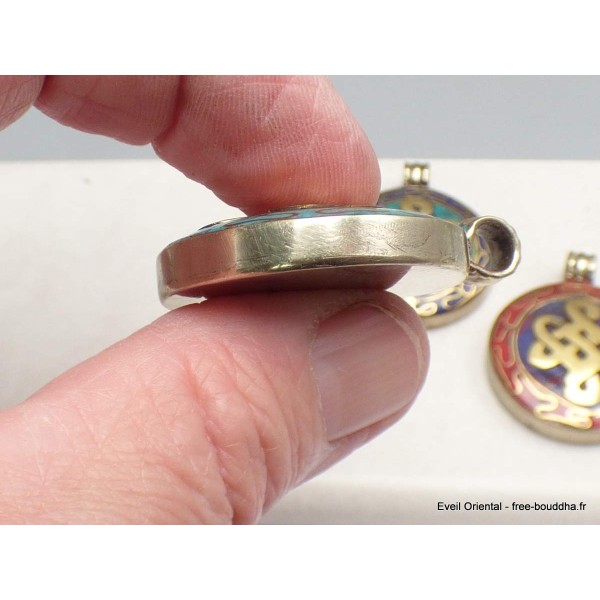 Bijou tibétain symbole Noeud infini Pendentifs tibétains bouddhistes BHP48