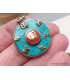 Pendentif tibétain réversible Om et Dordjé Pendentifs tibétains bouddhistes BHP49