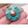 Pendentif tibétain réversible Om et Dordjé - Pendentifs tibétains bouddhistes