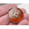 Pendentif tibétain réversible Om et Dordjé Pendentifs tibétains bouddhistes BHP49