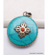 Pendentif tibétain réversible symbole Om Pendentifs tibétains bouddhistes BHP49.1