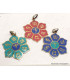 Pendentif tibétain Fleur mantra de Chenrezi Pendentifs tibétains bouddhistes BHP50
