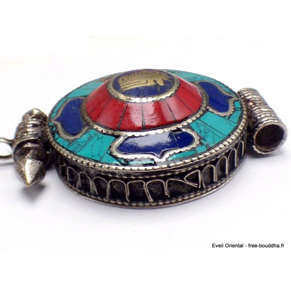 Bijou tibétain pendentif ouvrant Kalachakra Pendentifs Ghau PGA34