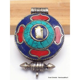 Bijou tibétain pendentif ouvrant Kalachakra Pendentifs Ghau PGA34