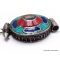 Bijou tibétain pendentif poison ghau Kalachakra Pendentifs Ghau PGA35