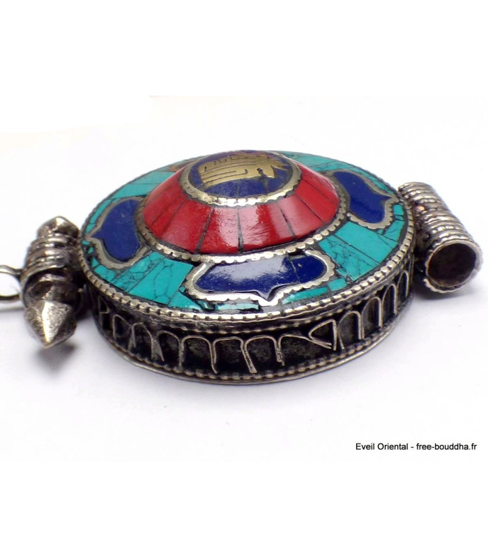Pendentif tibetain ghau Kalachakra-cd Pendentifs Ghau PGA36