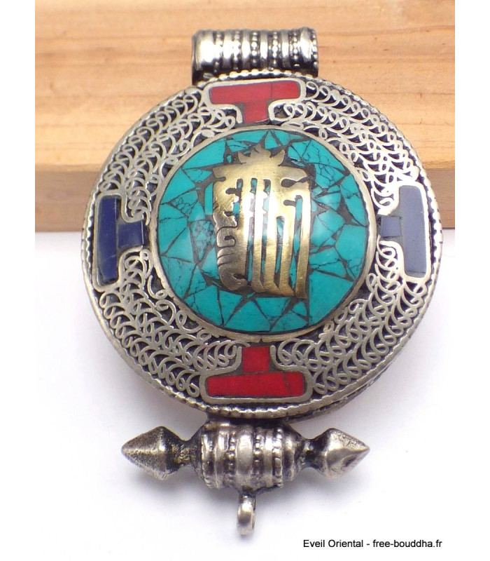 Pendentif tibetain ghau Kalachakra-cd Pendentifs Ghau PGA36