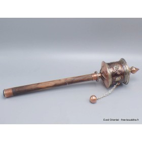 Moulin à prières tibétain 30 cm cuivre et bois Moulins à Prières tibétains PGAM27