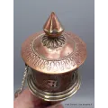 Moulin à prières tibétain 30 cm cuivre et bois - Moulins à Prières tibétains
