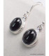 Boucles d'oreilles en Black Star Diopside ovales Bijoux en Black Star Diopside PAC46