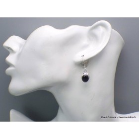 Boucles d'oreilles en Black Star Diopside ovales Bijoux en Black Star Diopside PAC46