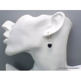 Boucles d'oreilles en Black Star Diopside ovales - Bijoux en Black Star Diopside