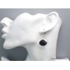 Boucles d'oreilles Tourmaline noire brute triangulaires Bijoux en Tourmaline Noire PAC27.7