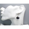 Boucles d'oreilles Tourmaline noire brute triangulaires Bijoux en Tourmaline Noire PAC27.7