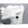 Boucles d'oreilles Tourmaline noire brute triangulaires - Boucles d'oreilles en pierres naturelles