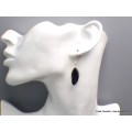 Boucles d'oreilles Tourmaline noire forme marquise Bijoux en Tourmaline Noire PAC27.8