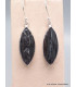 Boucles d'oreilles Tourmaline noire forme marquise Bijoux en Tourmaline Noire PAC27.8