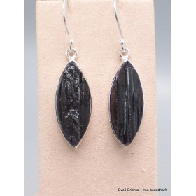 Boucles d'oreilles Tourmaline noire forme marquise Bijoux en Tourmaline Noire PAC27.8