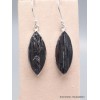 Boucles d'oreilles Tourmaline noire forme marquise Bijoux en Tourmaline Noire PAC27.8