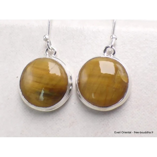 Boucles d'oreilles rondes en Nellite - Bijoux en Nellite