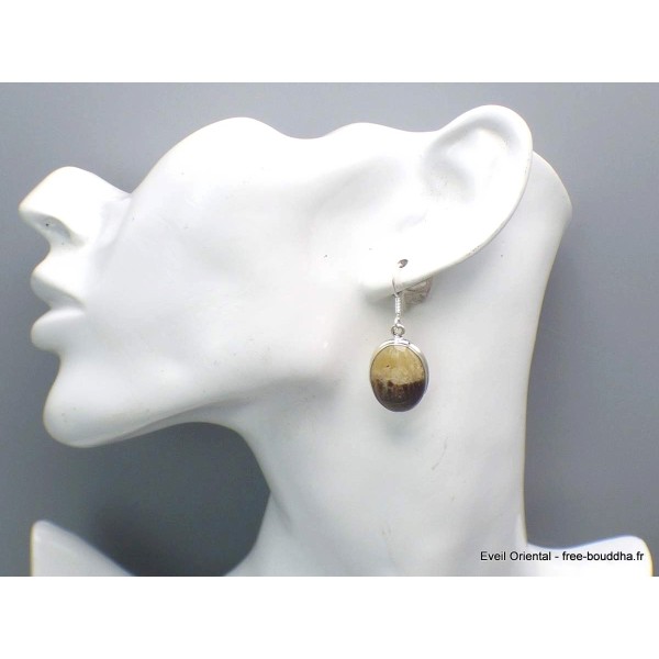 Boucles d'oreilles Septaria forme ovale Bijoux en Septaria PAC88.2