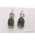 Boucles d'oreilles Moldavite et Diamant d'Herkimer Bijoux en Diamant d'Herkimer PAC99