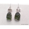 Boucles d'oreilles Moldavite et Diamant d'Herkimer Bijoux en Diamant d'Herkimer PAC99