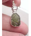 Boucles d'oreilles Moldavite et Diamant d'Herkimer - Bijoux en Moldavite