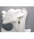 Boucles d'oreilles Moldavite et Diamant d'Herkimer Bijoux en Diamant d'Herkimer PAC99