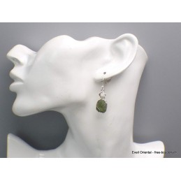Boucles d'oreilles Moldavite et Diamant d'Herkimer Bijoux en Diamant d'Herkimer PAC99