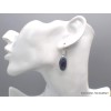 Boucles d'oreilles ovales en Rubis sur Cyanite Bijoux en Rubis sur Cyanite CWA53