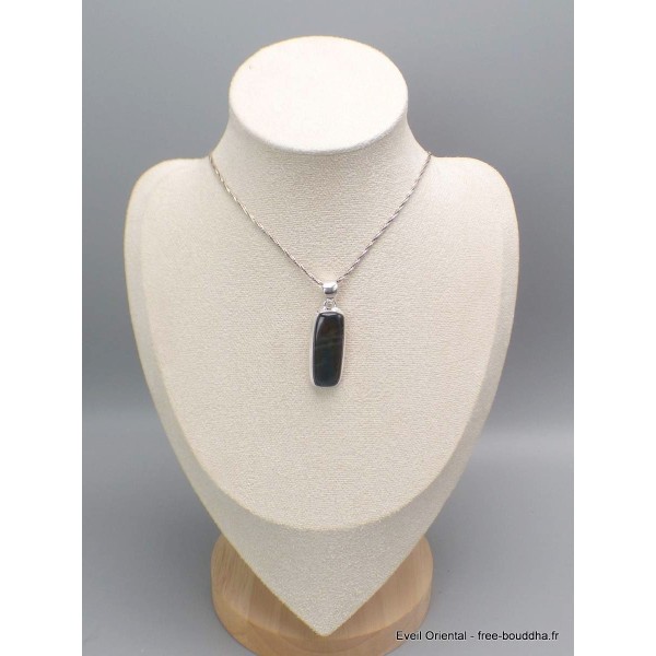 Pendentif Labradorite Spectrolite rectangulaire allongé Pendentifs pierres naturelles CWA30.1