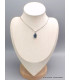Pendentif en Cyanite mousse bleu sarcelles facettée Pendentifs pierres naturelles CWA49.1
