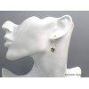 Boucles d'oreilles Quartz fumé facetté rectangulaires Bijoux en Quartz Fumé PAC96.3