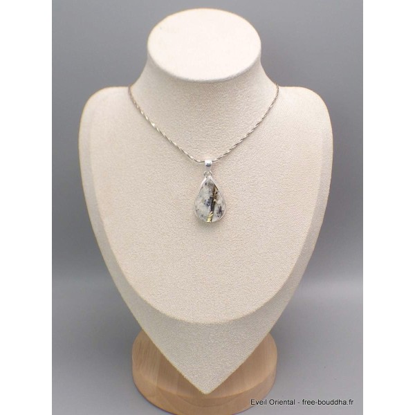 Pendentif goutte en Astrophyllite qualité AAA Pendentifs pierres naturelles CWA54.2