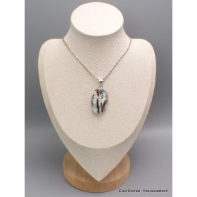 Gros Pendentif bijou Astrophyllite forme ovale Pendentifs pierres naturelles CWA54.4