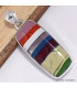 Pendentif Surfite Snowboard rectangulaire Bijoux en Fordite Agate de Détroit CWA56