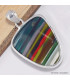 Pendentif Surfite Snowboard vert rouge Bijoux en Fordite Agate de Détroit CWA56.1