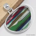 Pendentif Surfite Snowboard semi-rond - Bijoux en Fordite Agate de Détroit