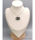 Pendentif Surfite Snowboard semi-rond Bijoux en Fordite Agate de Détroit CWA56.2