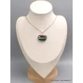Pendentif Surfite Snowboard semi-rond - Bijoux en Fordite Agate de Détroit